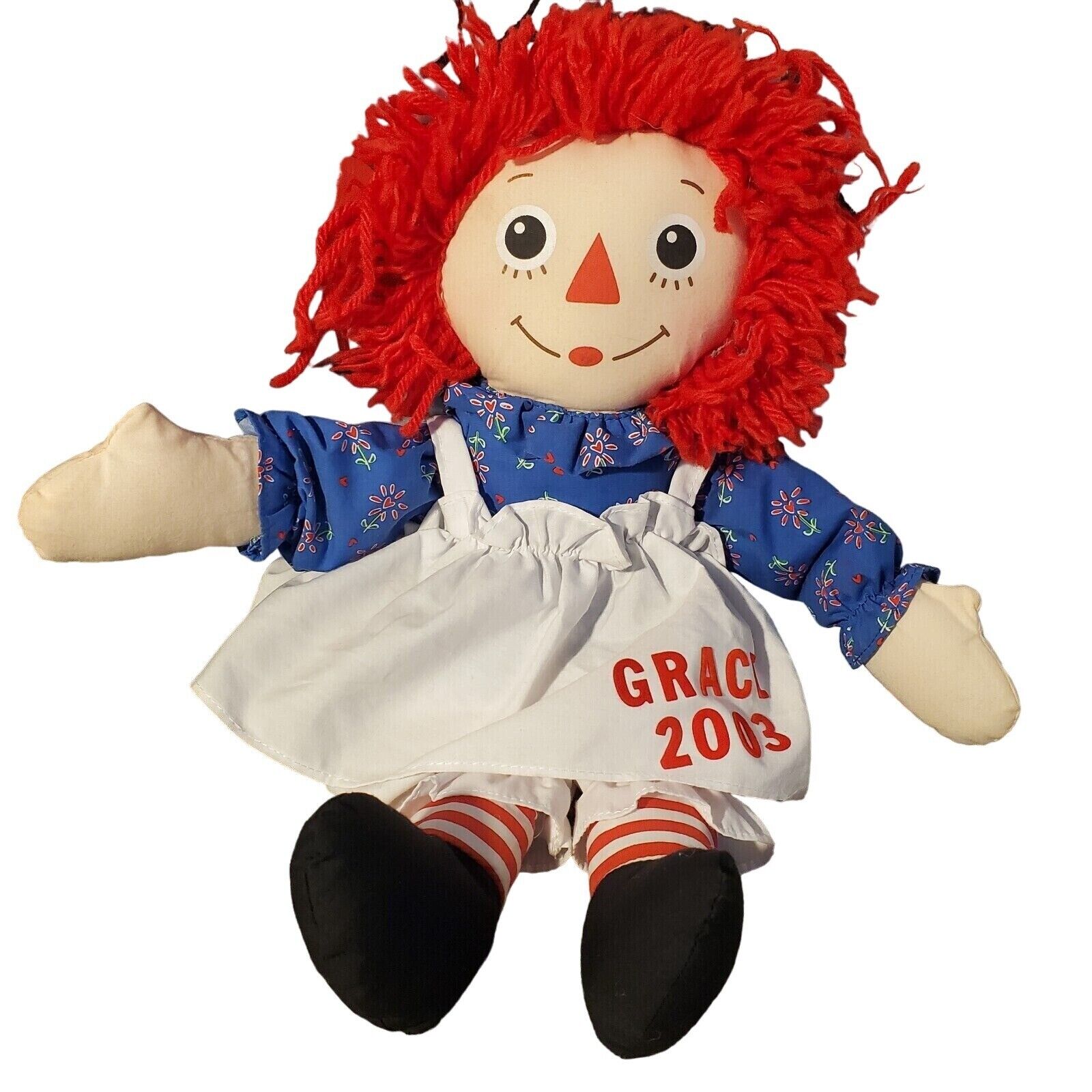 Raggedy Ann Doll Vintage 2002 16 Inch Plush Doll 70081/70170