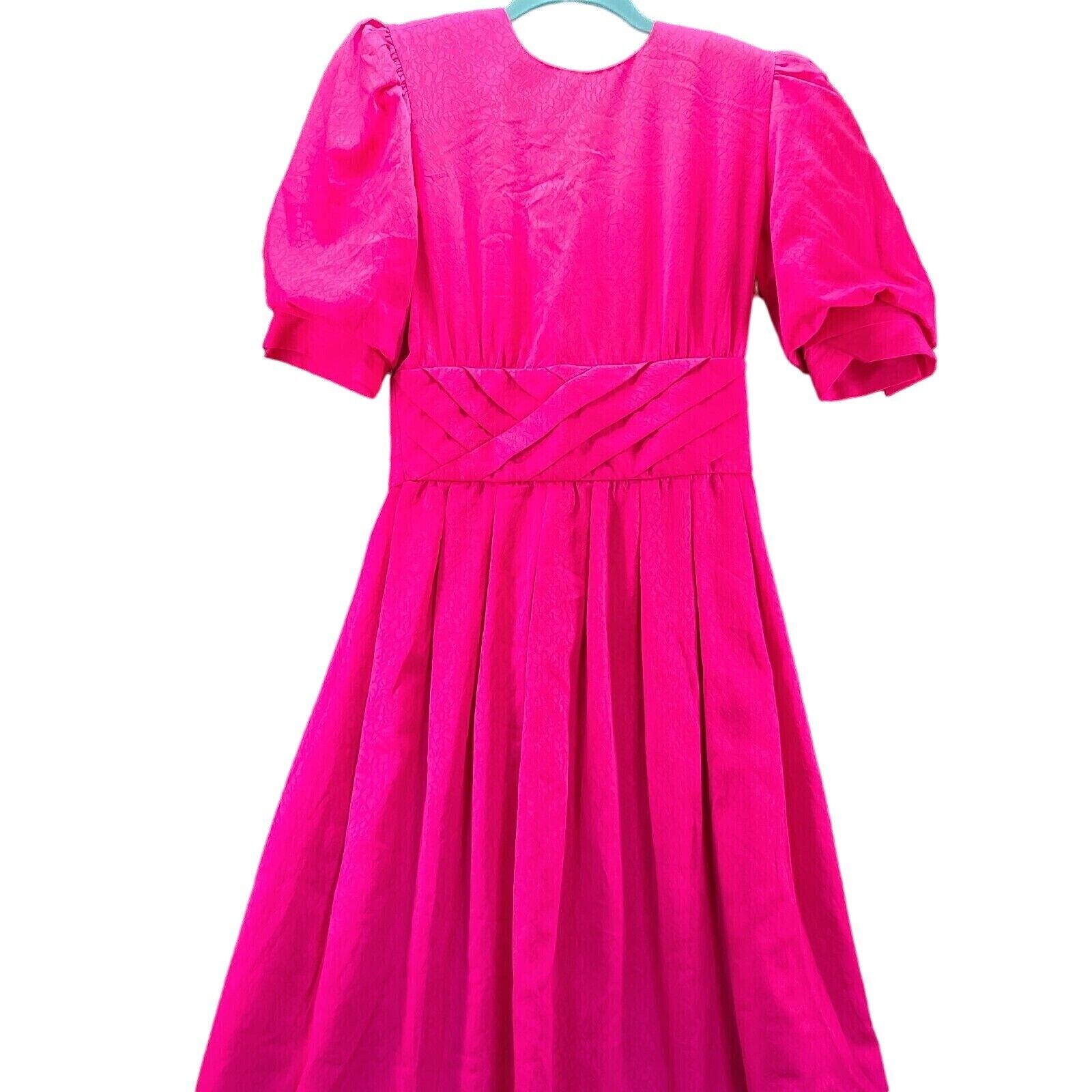 Maggy Boutique Womens Dress Pink Size 4 100% Polyester Button Zip Close Long