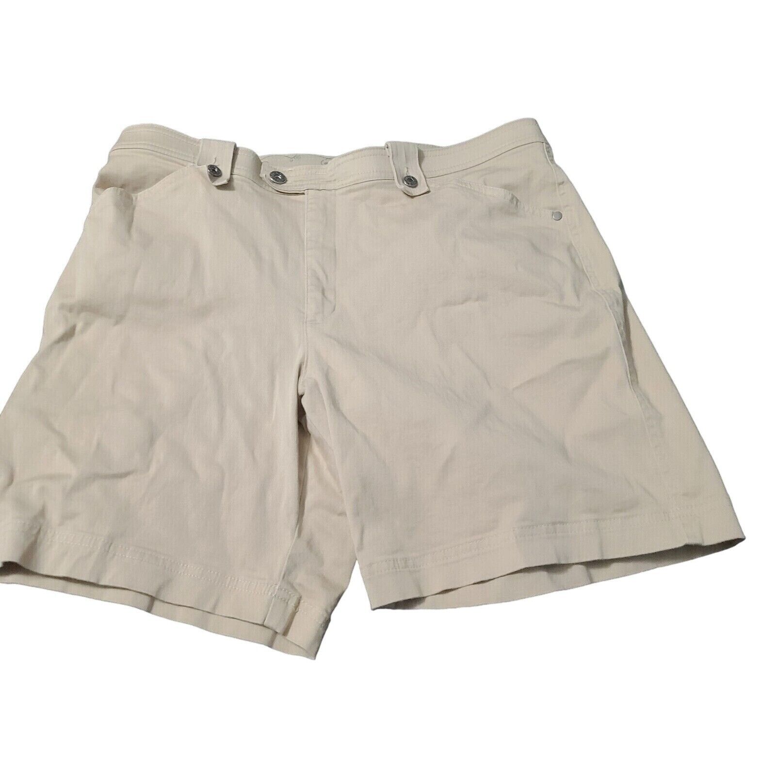 Lee Platinum Label Classic Comfort Stretch Waist Khaki Shorts Womens Fit 16 M