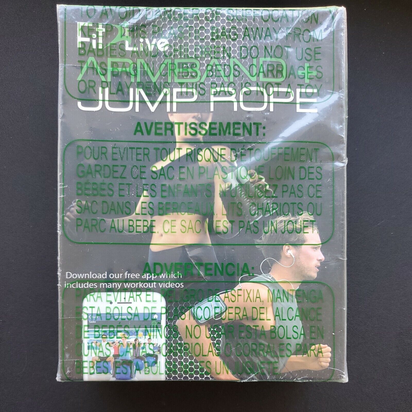 Fit2Live Jump Rope + Armband Adjustable and Comfortable Rubber Handles