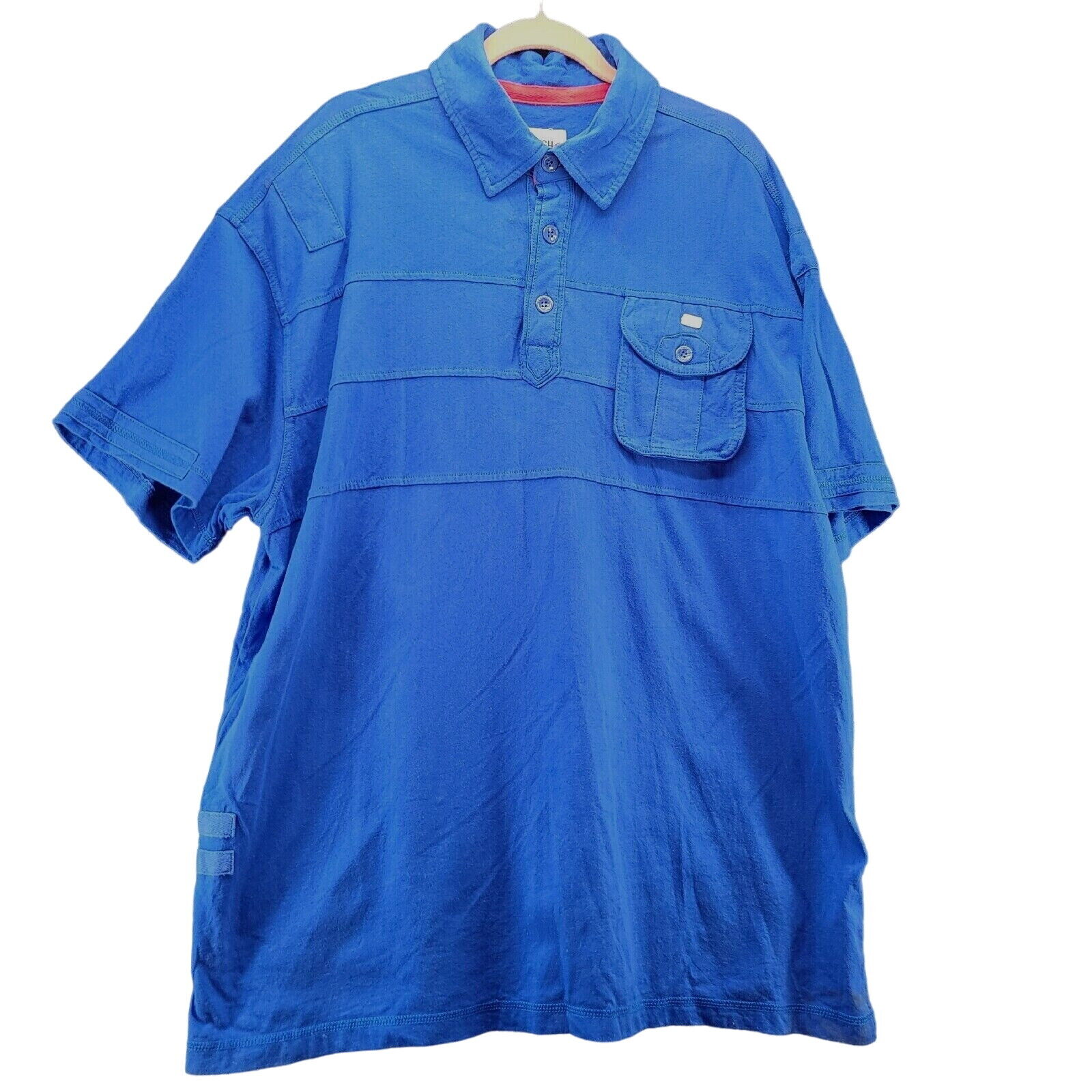 Parish Mens Polo Blue Size 3XL 100% Cotton Pullover Short Sleeve Renegades