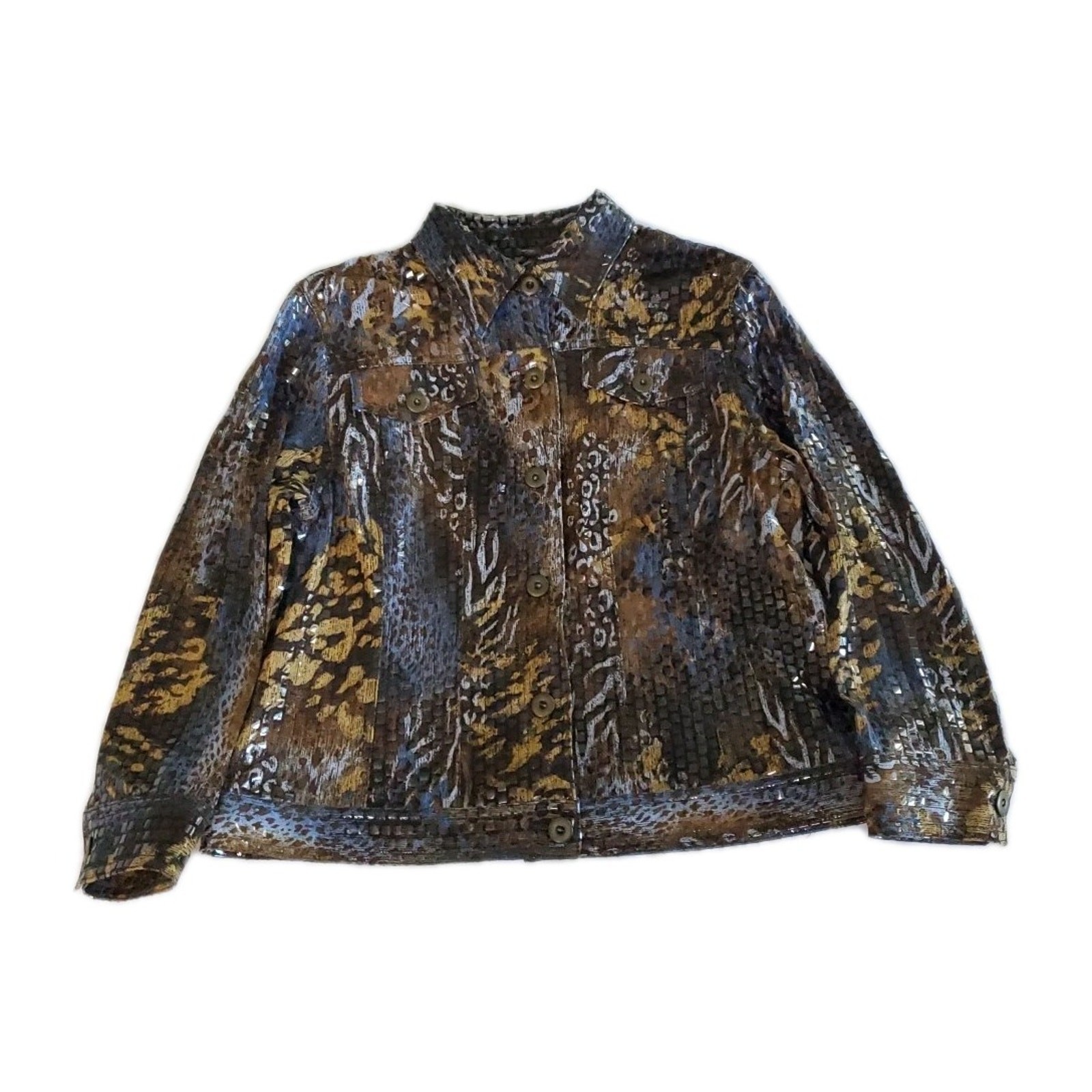 Ruby Rd Petites Women’s Jacket Size 10P Multicolor Polyester Blend Stretch