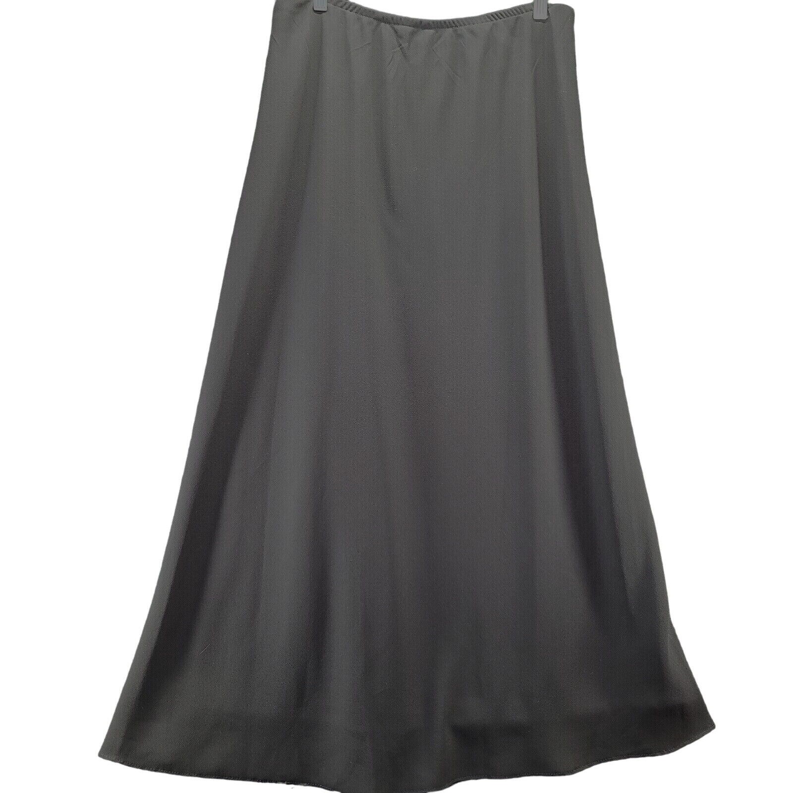 MSK Womens Skirt Black Size XL 100% Polyester Elastic Waist A-Line Stretch