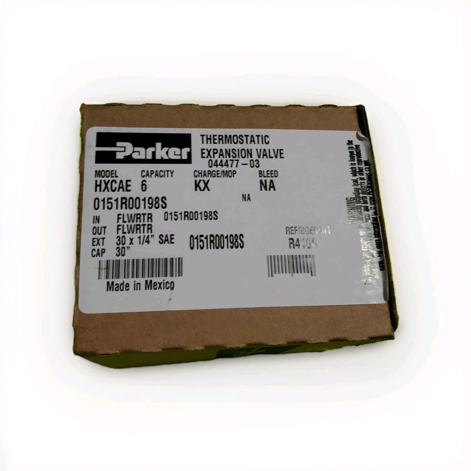 Parker TXV Thermostatic Expansion Valve 044477-03 HXCE R410a Goodman Daikin