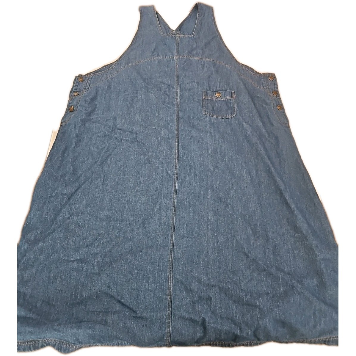 Vintage Hunters Run Womens Denim Dress Blue Size C2 100% Cotton Sleeveless