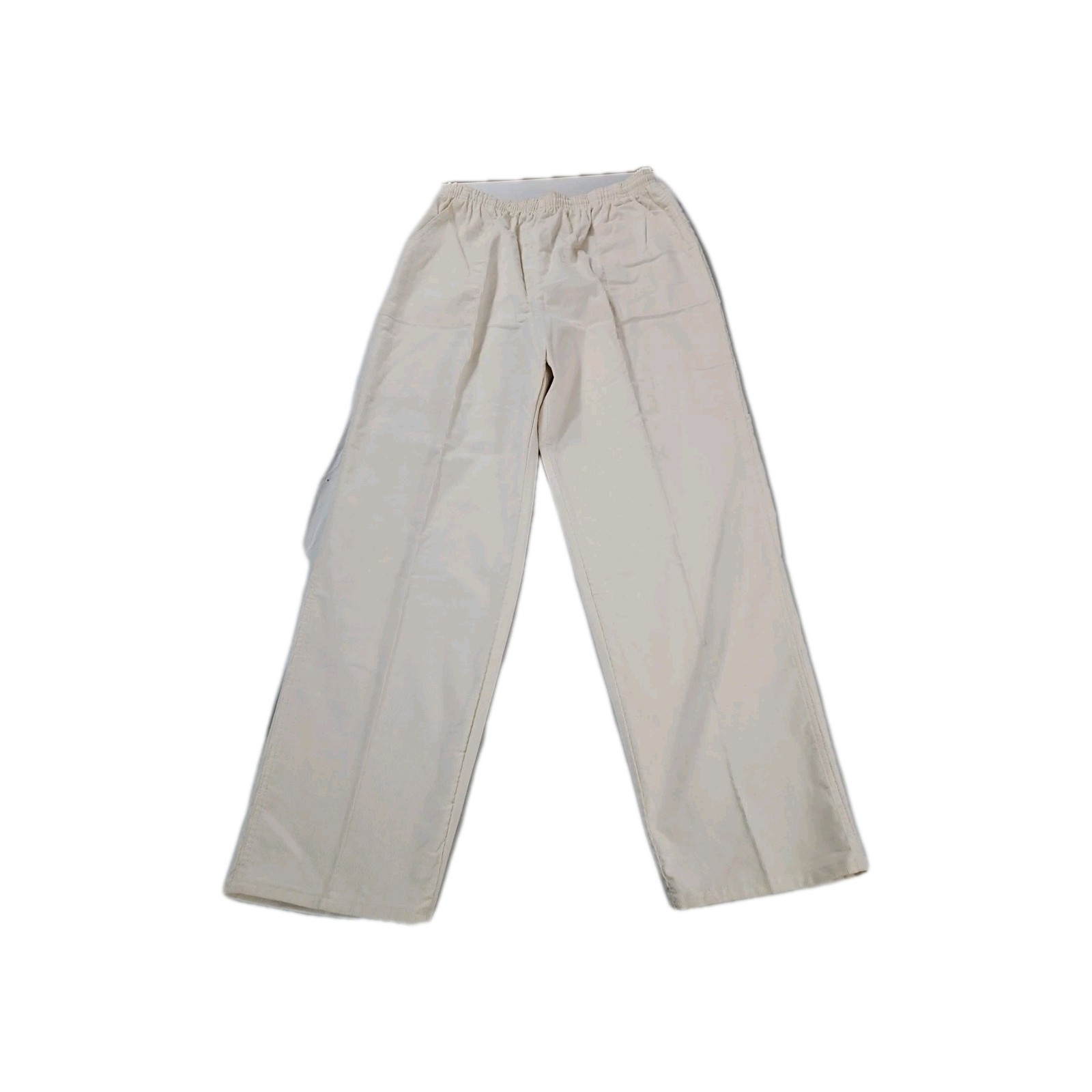 Vintage Sasoon Womens Corduroy Pants Cream Size 38 Cotton Blend Stretch Pockets