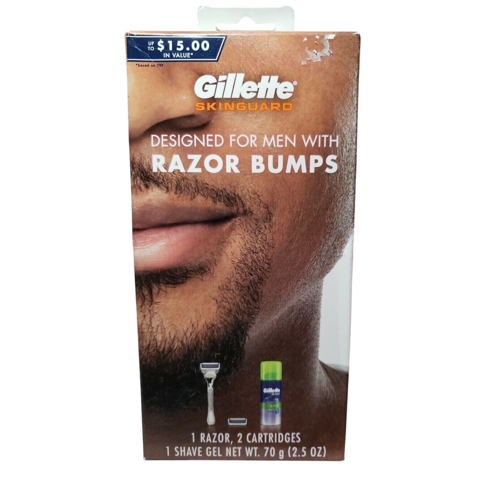 Gillette SkinGuard Mens Razor Handle 2 Blades Refills & Shave Gel Lot of 2 NWB