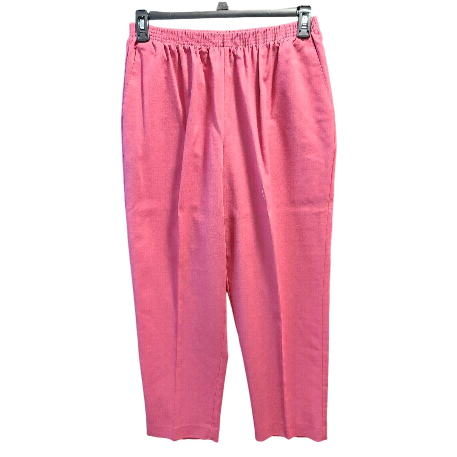 Alfred Dunner Womens Pants Coral Size 16 Stretch Pockets Pullon Straight Leg