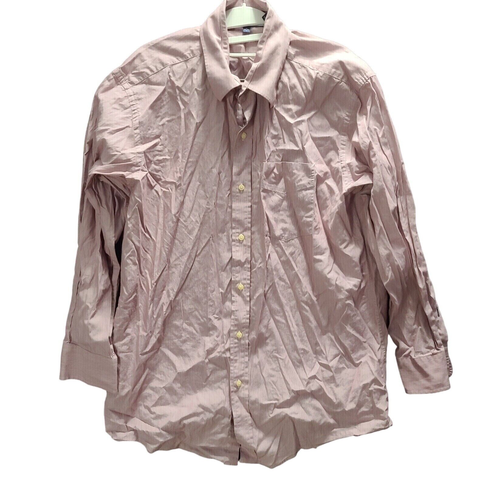 Tommy Hilfiger Thaca Mens Button Up Shirt Red Size 16 32-33 L 100% Cotton
