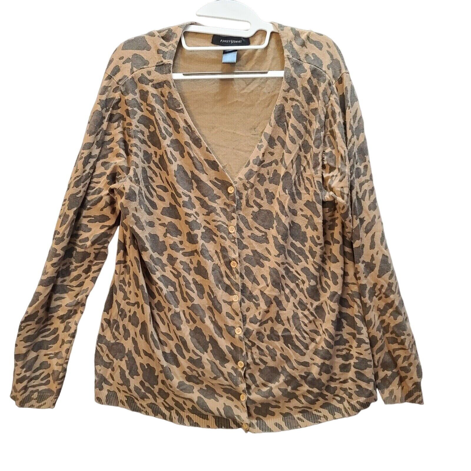 Ashley Stewart Womens Sweater Multicolor Size 22/24 Rayon Blend Long Sleeve
