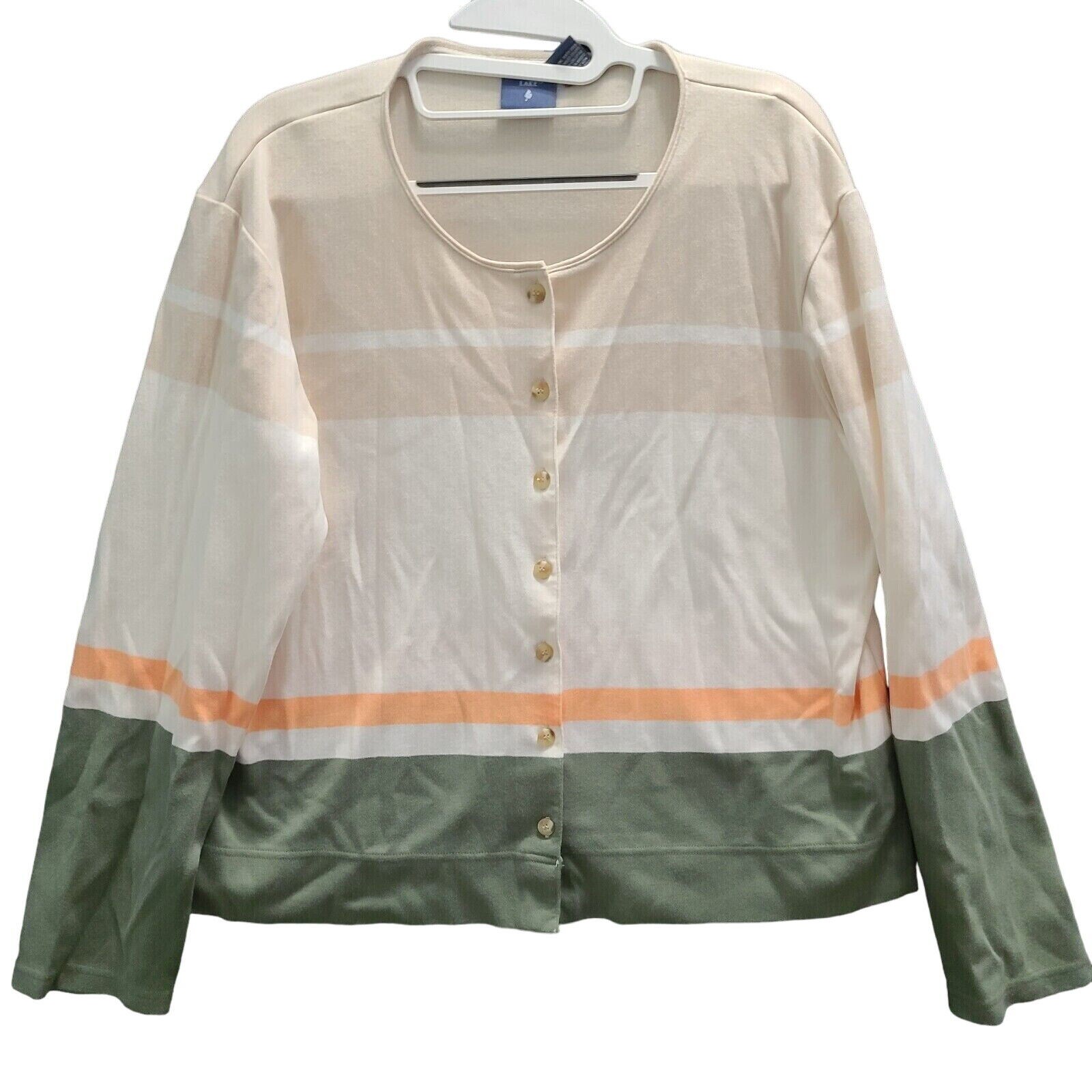 Mountain Lake Womens Sweater Multi-Color Size XL Cotton Blend Button Long Sleeve