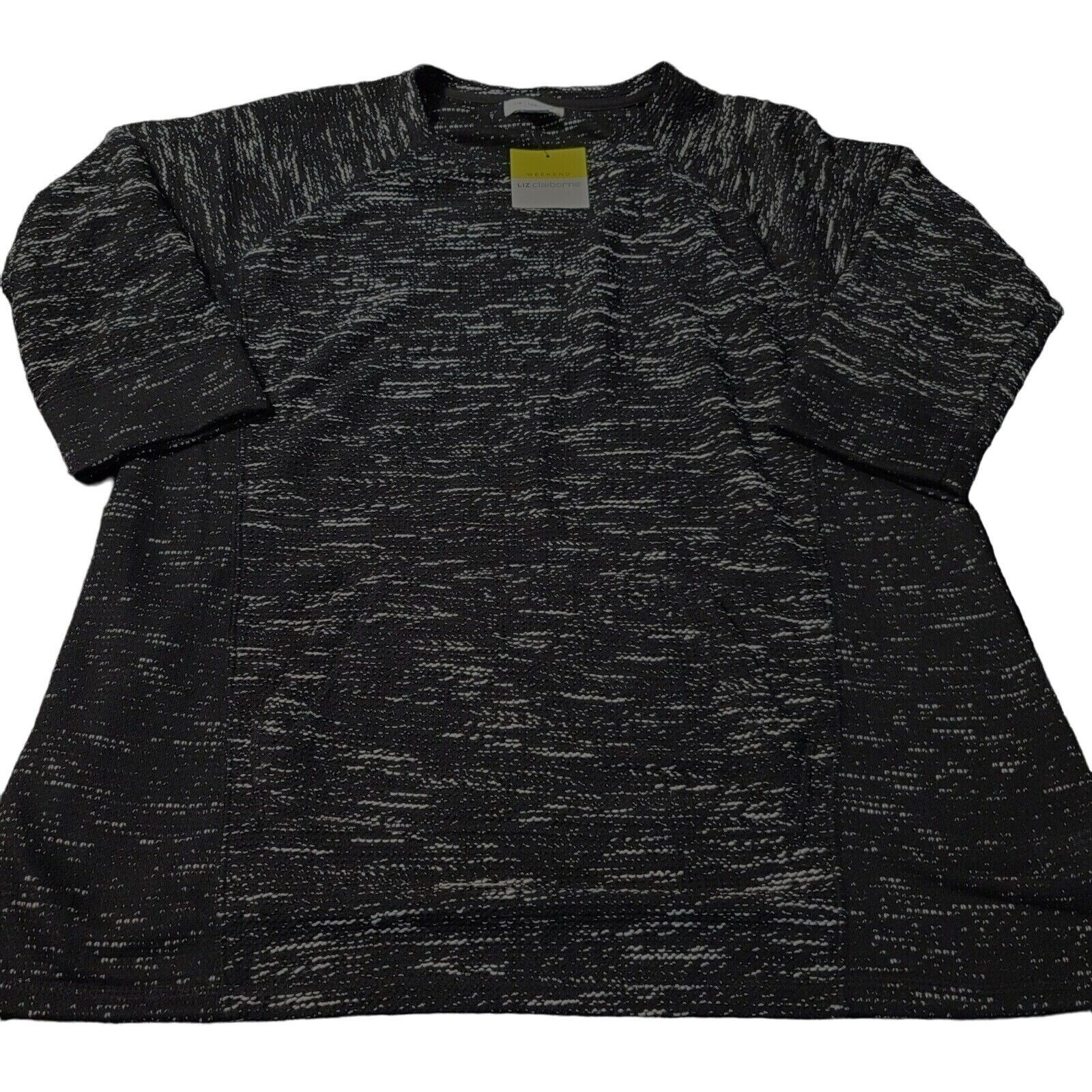 Liz Claiborne Weekend Womens Sweater Multicolor Size XXLT Polyester Blend